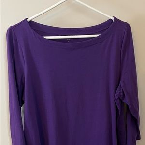 Woman Within Three Quarter Sleeve Boat-Neck Tee. Size Medium 14/16.